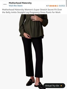 Motherhood Maternity Black Ankle Pant | Size M | EUC